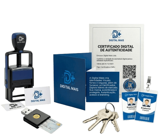 chaves, crachas, carimbos, certificados digitais e mais